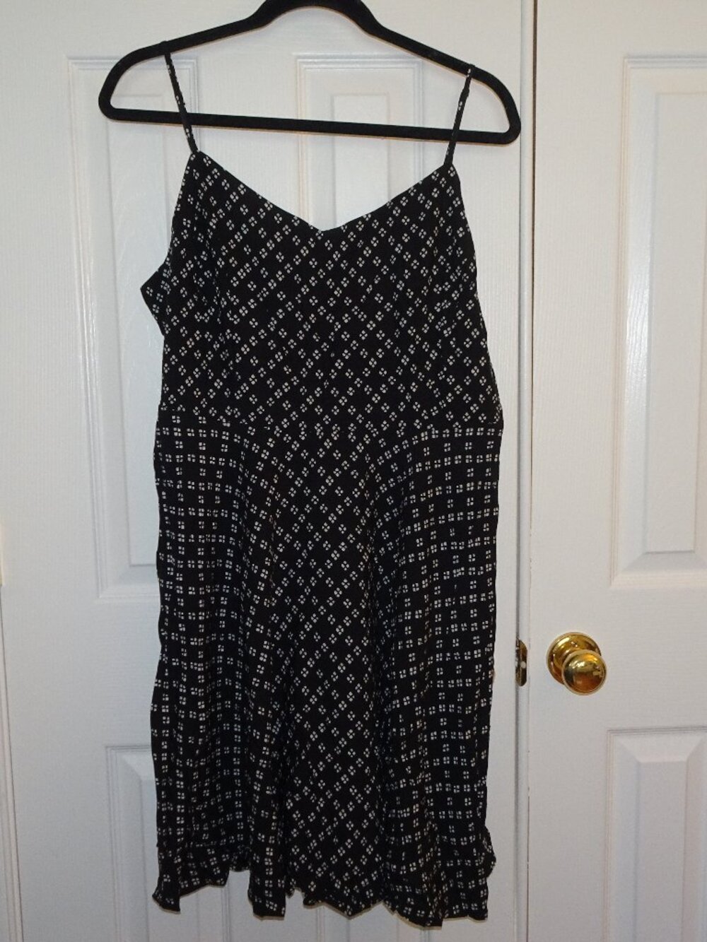 Black Patterned Old Navy Spaghetti Strap Dress